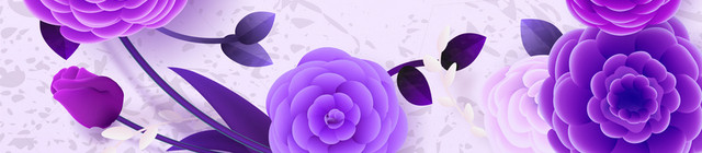 三八妇女节紫色花卉矢量素材