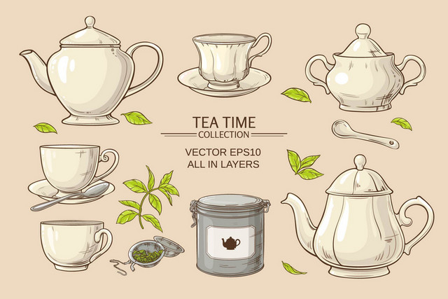 茶杯茶具简约茶壶陶瓷素材