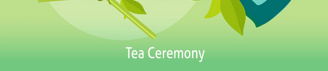 清明节清新简约茶艺小人图片