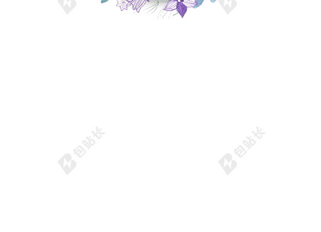 母亲节花环鲜花促销宣传海报白色背景