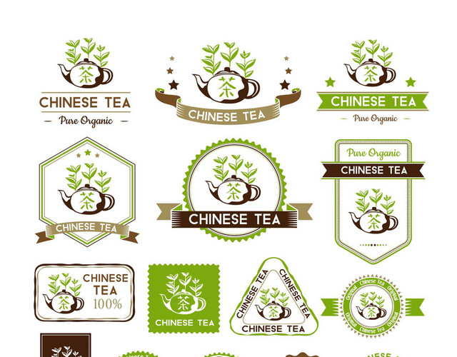设计图标绿色茶素材