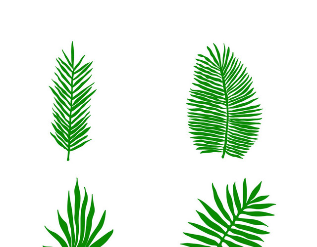 春季节日水彩手绘植物树叶文艺绿