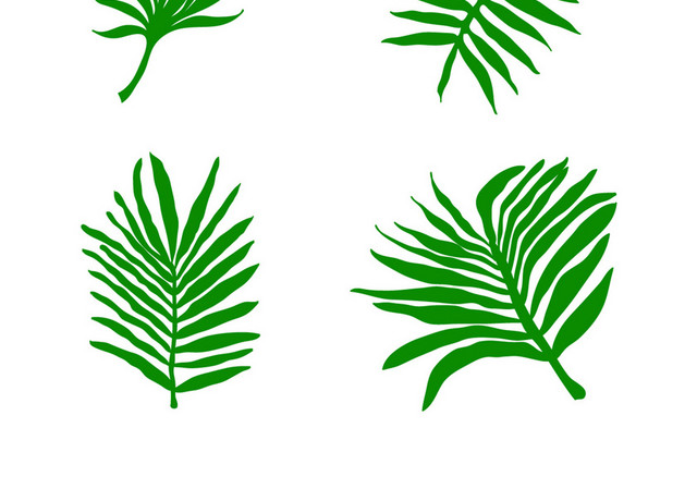春季节日水彩手绘植物树叶文艺绿