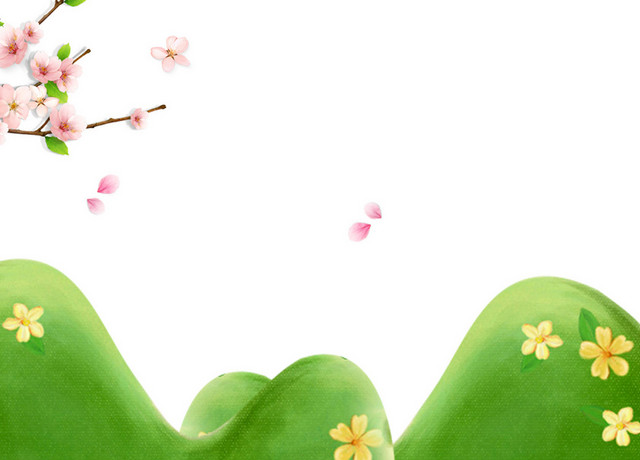 简约桃花手绘边框