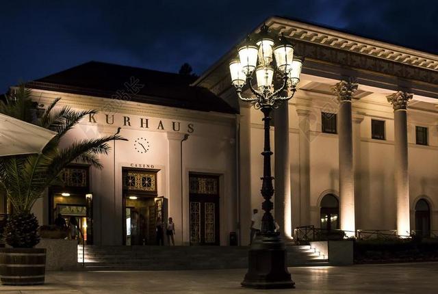 巴登 巴登 KURHAUS 赌场 旅游 夏季 春天 扑克 公园