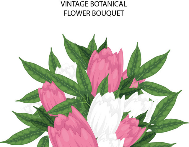 鲜花花束鲜花春天绿叶花朵PNG素材