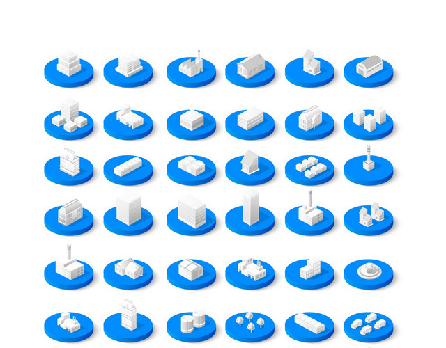 楼房BANNER矢量图标