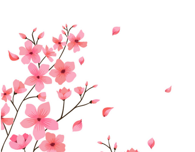 手绘插画花朵春天鲜花花卉