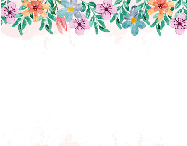 手绘插画花朵春天鲜花花卉