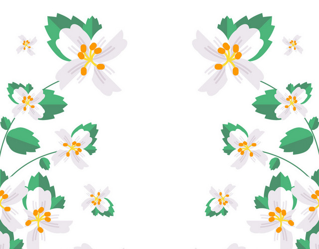 手绘插画花朵春天鲜花花卉