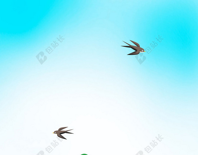 绿色插画可爱4月5日清明节春天扫墓插柳中国传统节日海报背景
