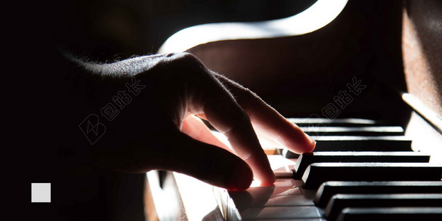 艺术之手钢琴键盘背景钢琴招生培训班海报背景