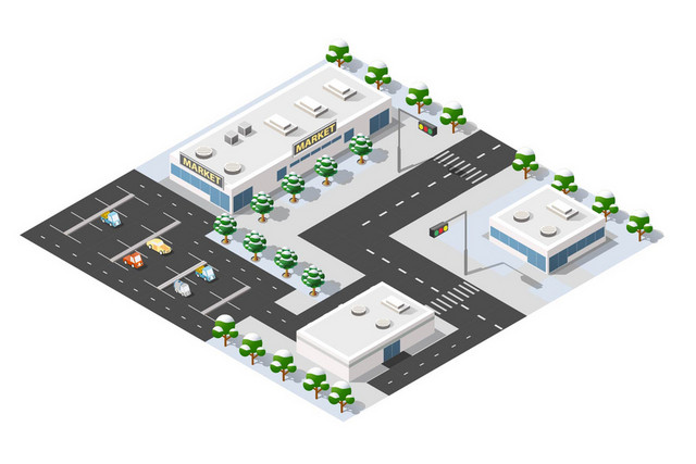楼房BANNER矢量图标