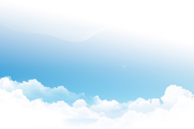清新唯美天空蓝天白云元素