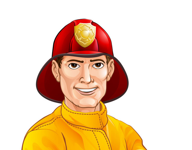 火灾安全消防员PNG素材