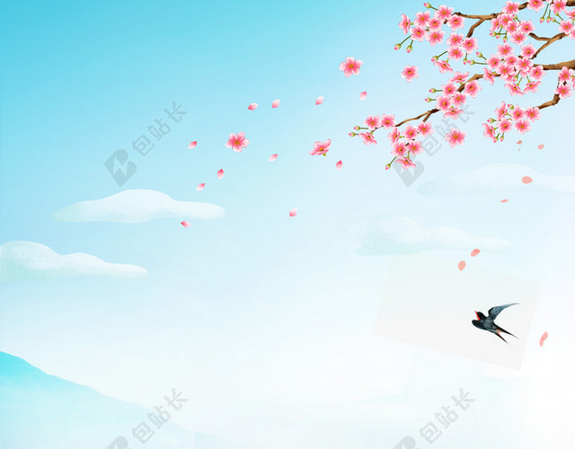 清明踏青趣春游海报背景
