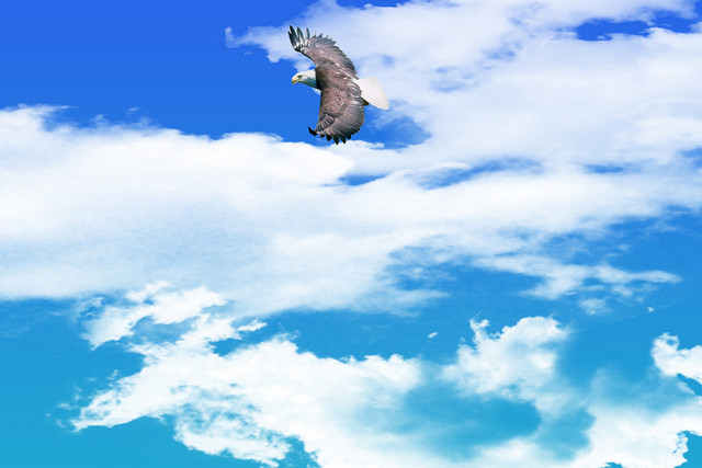 清新唯美天空蓝天白云元素