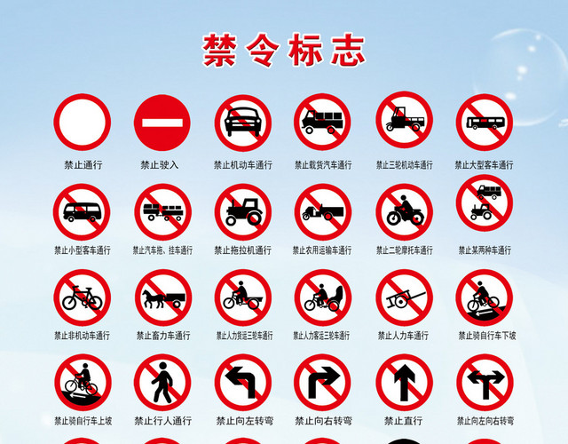 交通禁令标志停车检查