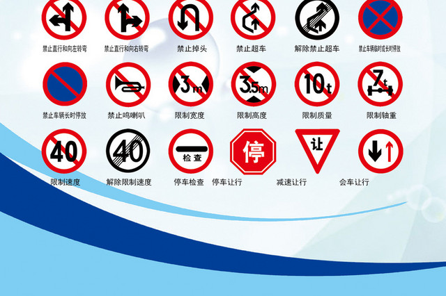 交通禁令标志停车检查