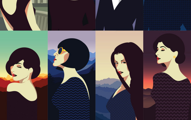 简约时尚妇女节女性角色插画形象素材