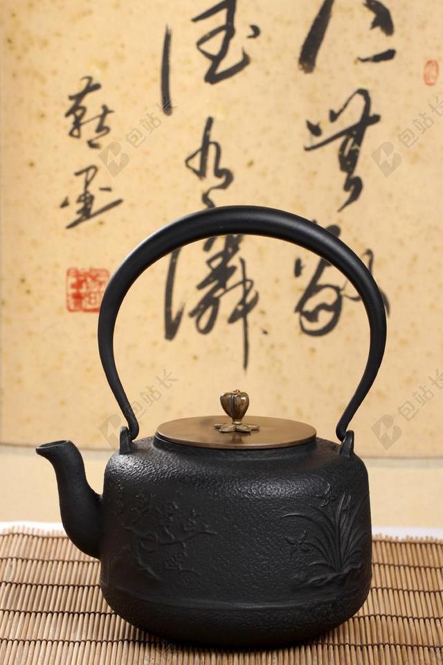 餐饮清新品茶茶叶背景图片