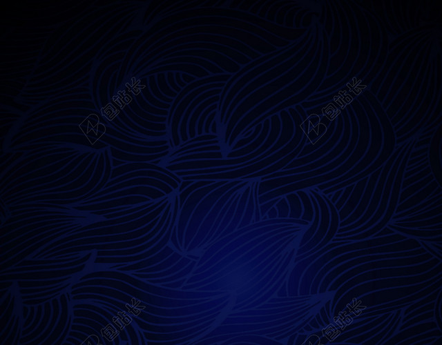房地产宣传海报金色线条剪影蓝色背景海报