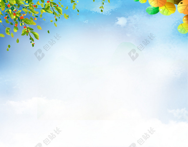 漂亮别墅房地产宣传海报蓝色背景海报