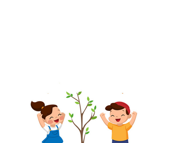 环保世界卫生日低碳生活绿色植物水桶泥土小孩植树造林