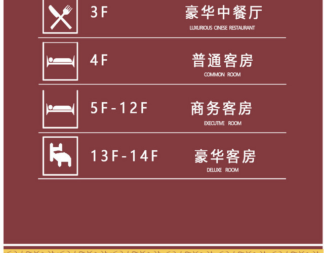 酒店楼层指示牌