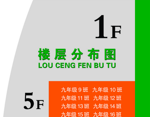 学校楼层指示牌标识牌