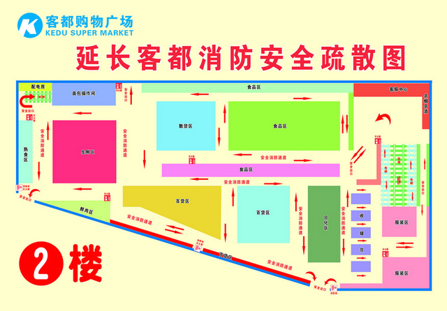 购物广场安全疏散图