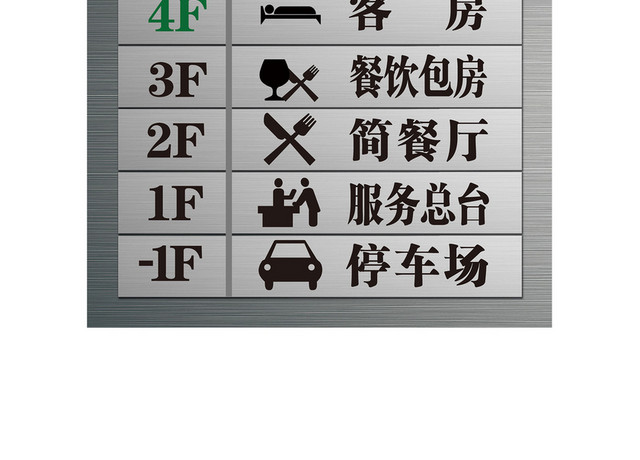 酒店楼层索引图楼层指示牌