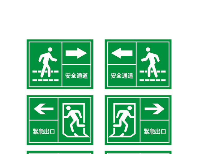 安全通道紧急出口可动火区避险处标识牌标志牌