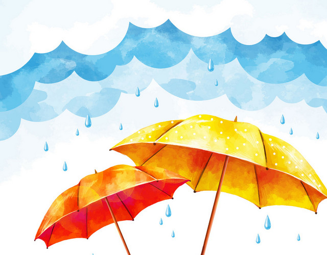 下雨季彩虹伞