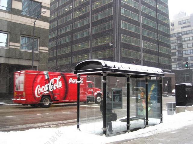 巴士站 雪 焦 可口可乐公司 巷道 冬天 总线 交通 结构