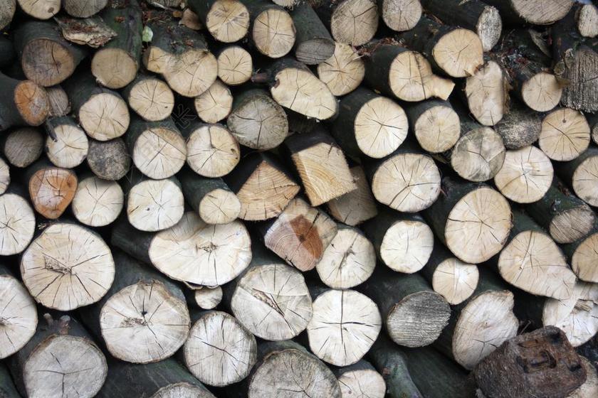 摄影简约堆积的树干背景图片