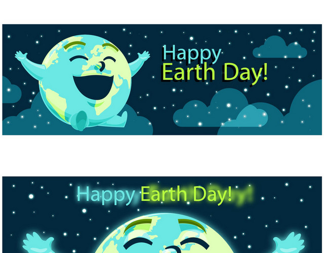 环保地球日低碳生活世界卫生日矢量素材