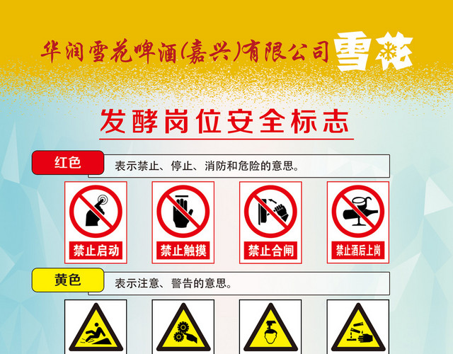 安全生产标志发酵岗位安全标志