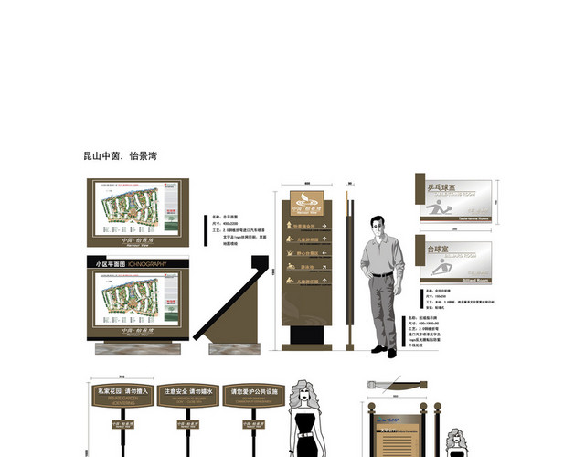 商场指示牌公告宣传栏