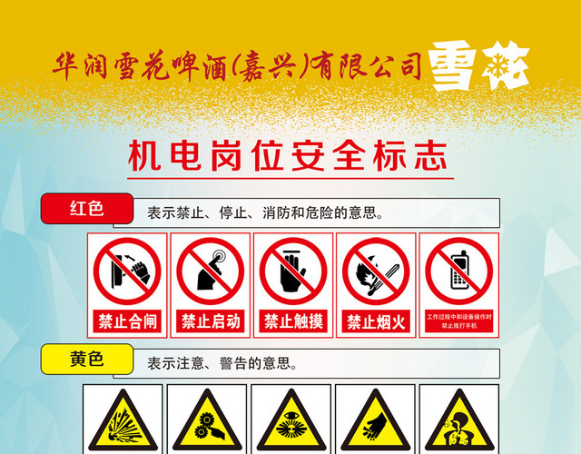 安全生产标志机电岗位安全标志