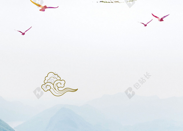 真人实拍放风筝风筝节文化蓝色海报背景