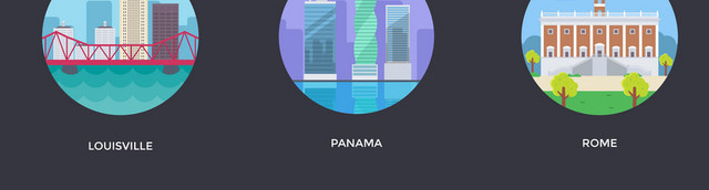 城市建筑地标图标矢量建筑图标