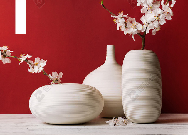 现代红色桃花节旅游宣传海报背景