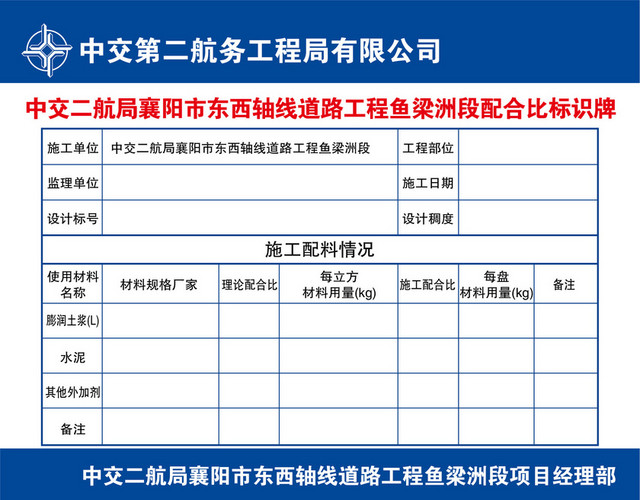 工地安全警示牌配合比标识标牌