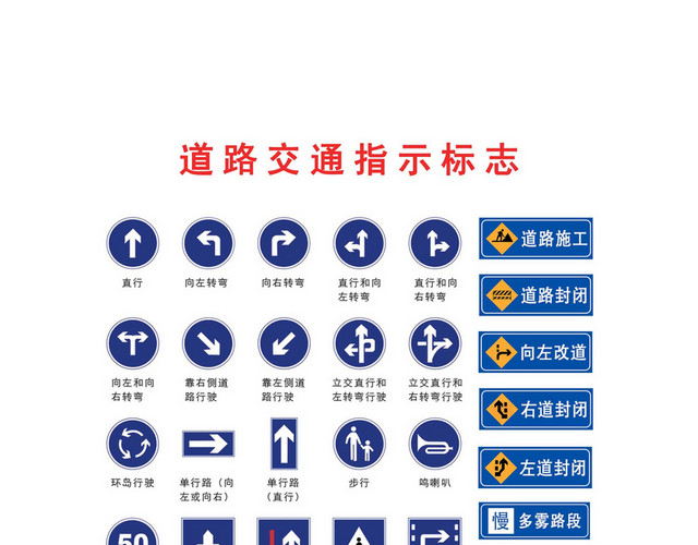 交通指示道路交通标志牌
