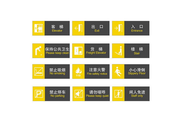 安全标志安全标牌商场指示牌