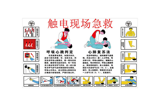 安全标志触电急救步骤