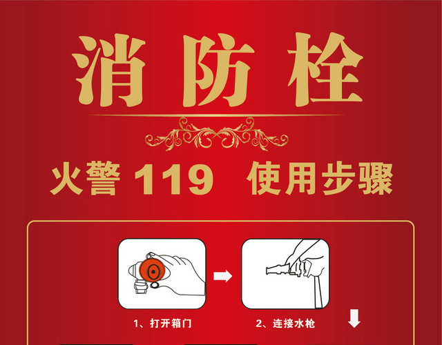 安全标志消防栓使用步骤