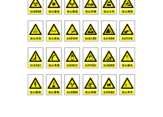 安全标志警示标识标牌