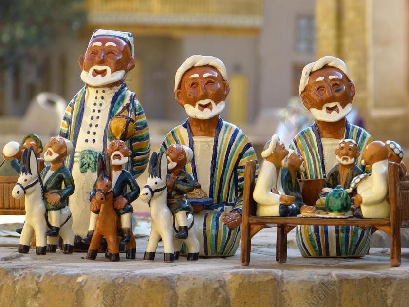 泥人 乌兹别克斯坦 陶瓷 陶 纪念品 MITBRINGSEL